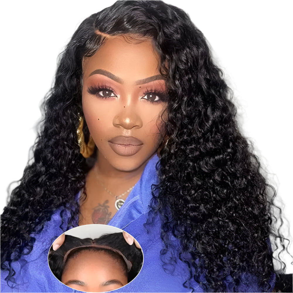 Pink Pearle 4x4 Deep Wave Lace Front Glueless Human Hair Wig