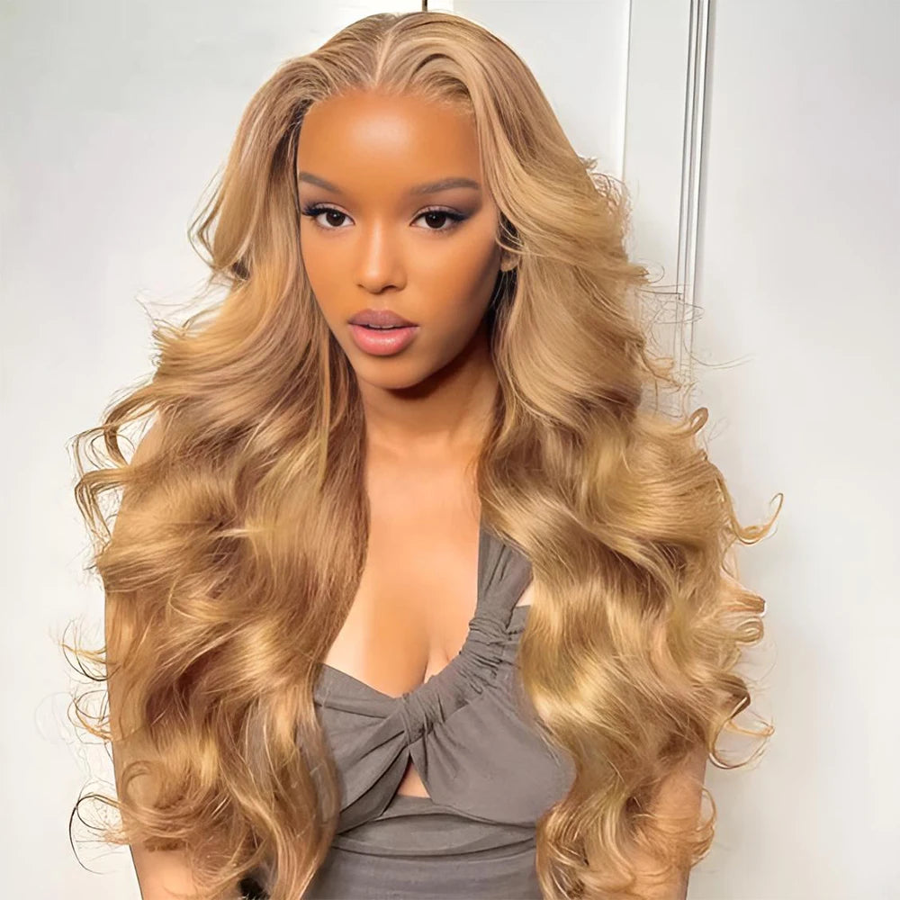 Pink Pearle Honey Blonde Lace Front Wig Body Wave