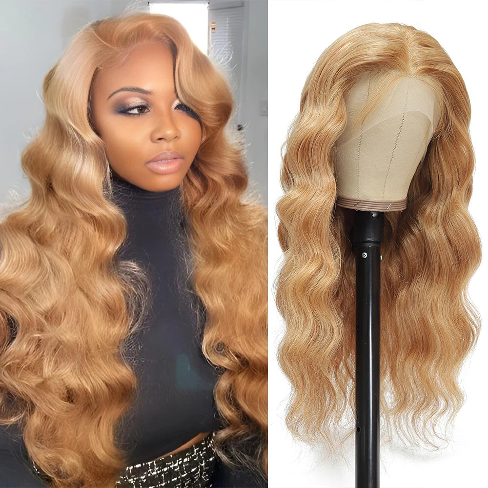 Pink Pearle Honey Blonde Lace Front Wig Body Wave